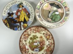 Six Royal Doulton series plates & a Staffordshire floral plate Condition Report: please request