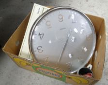 Two wall clocks ETC Condition Report: please request via email. Condition reports not stated with