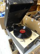 A Decca picnic gramophone player Condition Report: please request via email. Condition reports not