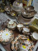 A quantity of Poole mushroom coloured two-tone tableware & a quantity of vintage teaware Condition