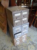 Three sets of metal garage drawers Condition Report: please request via email. Condition reports not