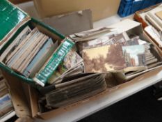 A quantity of mixed postcards & ephemera Condition Report: please request via email. Condition