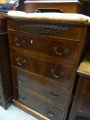 A good quality Edwardian inlaid mahogany chest of four graduated drawers, 68wx64dx103.5h cms