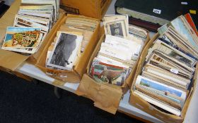 Four boxes of mixed vintage postcards Condition Report: please request via email. Condition