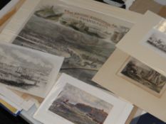 A portfolio of prints & drawings of old Penarth, River Ely & Cardiff Docks ETC Condition Report: