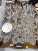 A quantity of cut glass drinking glasses ETC Condition Report: please request via email. Condition