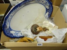 Three Border Fine Arts models of foxes, a reproduction miner's lamp ETC Condition Report: please