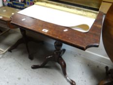 An antique oak tripod table with shaped top Condition Report: please request via email. Condition
