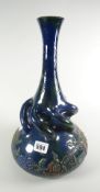 An Elton ware Arts & Crafts pottery vase with looped waist, signed Elton to the base (repaired)