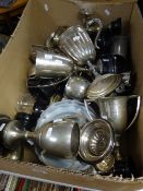 A quantity of electroplate trophies mainly for pigeon racing Condition Report: please request via