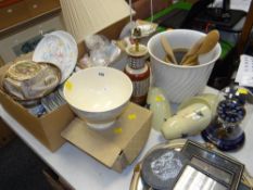 Parcel of mixed pottery & china, vintage books, prints ETC Condition Report: please request via