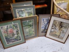 A parcel of framed watercolours ETC Condition Report: please request via email. Condition reports