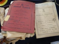 A quantity of Cardiff Triennial Musical Festival programmes from the early part of the twentieth