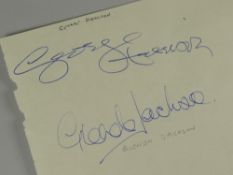 GEORGE HARRISON AUTOGRAPH signed 20/6/1990 at a recording of The Wogan Show, broadcast on 22/8/1990;