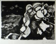 CERI RICHARDS limited edition (41/50) monochrome lithograph - entitled verso on Gold Mark Gallery