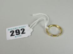 18CT YELLOW GOLD EIGHT STONE DIAMOND RING, 4.2 grams, in box. Condition report: Good overall