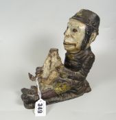 LATE 19th CENTURY CAST IRON AMERICAN MECHANICAL MONEY BOX 'PADDY & THE IRISH PIG OF PROSPERITY' in