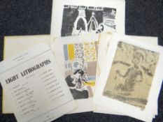 VANESSA BELL / DUNCAN GRANT / CAROLINE LUCAS / H E du PLESSIS portfolio-set of unframed limited