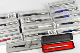COLLECTION OF MODERN PARKER JOTTER PENS including four black Demonstrator Fountain pens, two