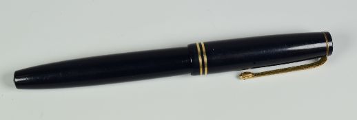 VINTAGE (1948-1952) BLACK PARKER VICTORY MK IV FOUNTAIN PEN with original 14ct gold nib