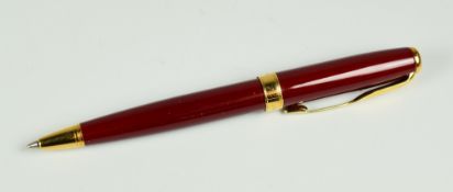 MODERN RED PARKER SONNET MINI BALLPOINT PEN with 23ct gold trim