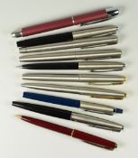 ASSORTED PARKER PENS & ONE PENCIL