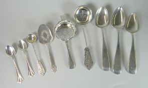 GROUP OF ASSORTED MAINLY SILVER FLATWARE to include Kristensen and Abrahamsen comprising spoons,