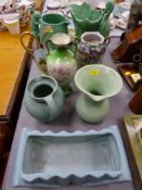 Staffordshire, Sylvac vases, jugs etc