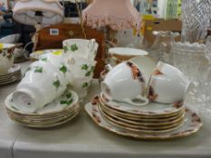 A quantity of vintage china teaware