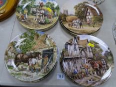 A parcel of Wedgewood and Doulton countryside themed display plates