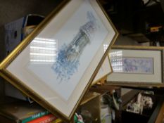 A large parcel of paintings and prints