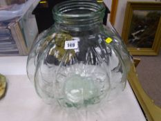 A pumpkin shaped carboy