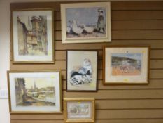 A parcel of paintings and prints including limited edition STEVEN JONES