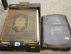 A vintage family Bible & one other