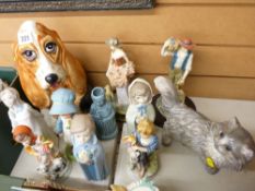 Fred the Dog figurine by Price Kensington, a cat & a quantity of figural ornaments, various makers