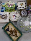 Decorative china, glassware including Old Tupton ware, a small quantity of lead soldiers etc