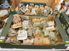 A collection of miniature houses & cottages by John Hine, Danbury Mint, Liliput Lane, David Winter