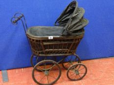 A reproduction antique-style doll's pram