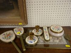 A vintage dressing table set