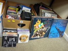 Two boxes of popular and other music LPs and CDs