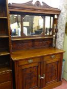 Well presented Edwardian chiffonier mirror back sideboard