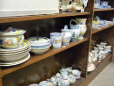 A large parcel of Quimper pottery (two shelves)