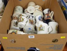 A collection of commemorative pottery & china