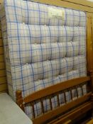 4ft 6ins pine bed frame with Towersleep mattress