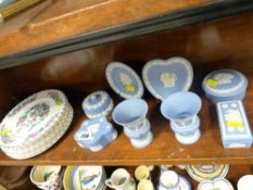 A collection of Wedgewood Jasperware and a parcel of Indian Tree plates