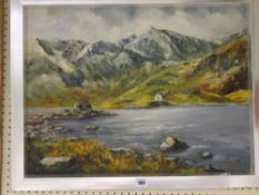 THELMA RYAN oil on canvas - Llyn Llydaw, Snowdonia, signed and entitled verso, 45 x 59 cms