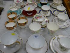 A good collection of cabinet cups and saucers