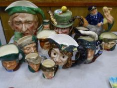 An excellent collection of Royal Doulton character jugs