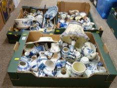 A good collection of mainly Delft pottery figurines & cabinet ware