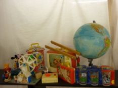 A collection of vintage Fisher-Price toys, a quantity of TV & film related memorabilia together with